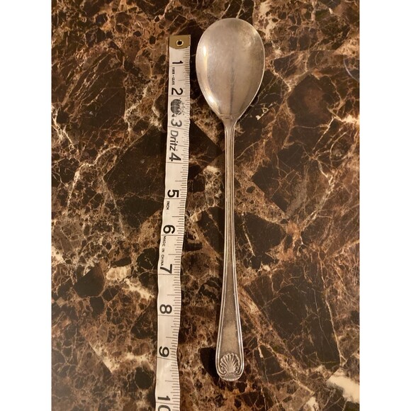 Silverplated Sheffield England 9.5 Inch Serving Spoon Silver Plated Vintage - Picture 2 of 5